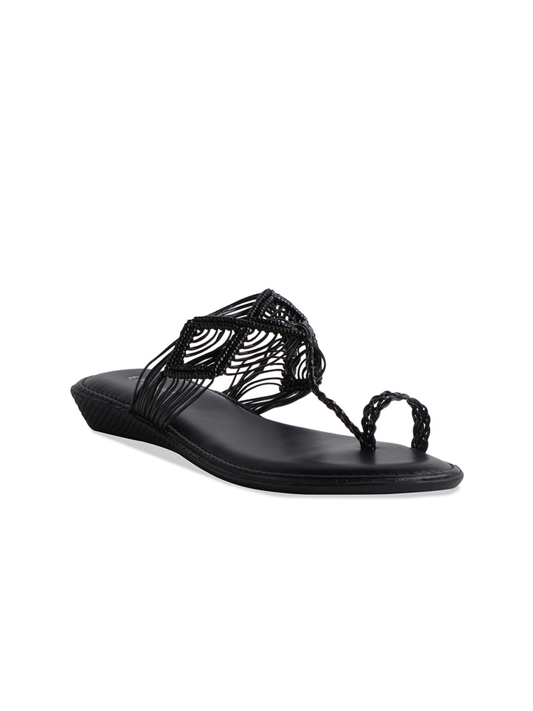 

ERIDANI One Toe Flats, Black