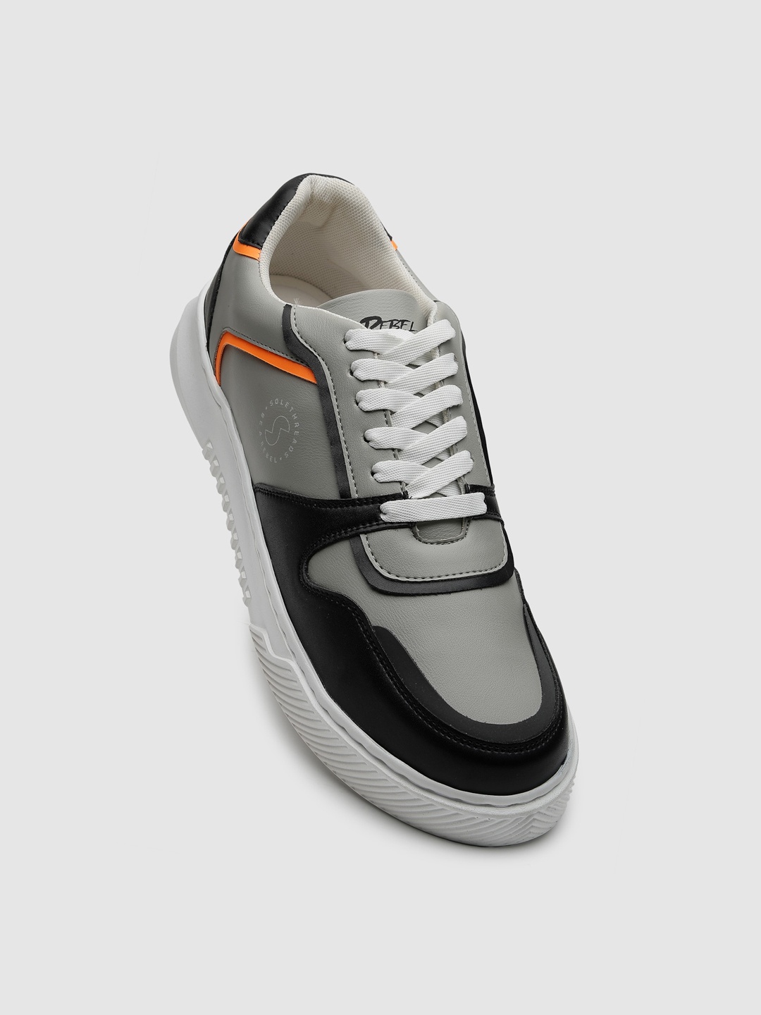 

Solethreads Men Round Toe Memory Foam Sneakers, Grey