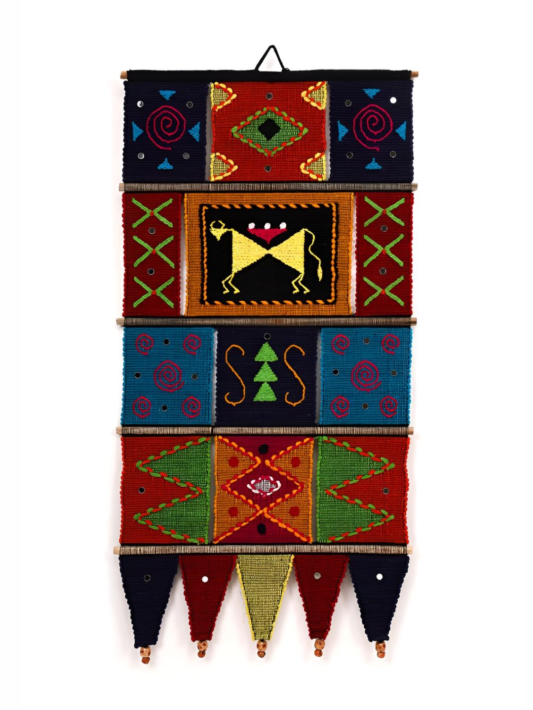 

PURINA'S Blue & Maroon Cotton Wall Hanging Tapestry