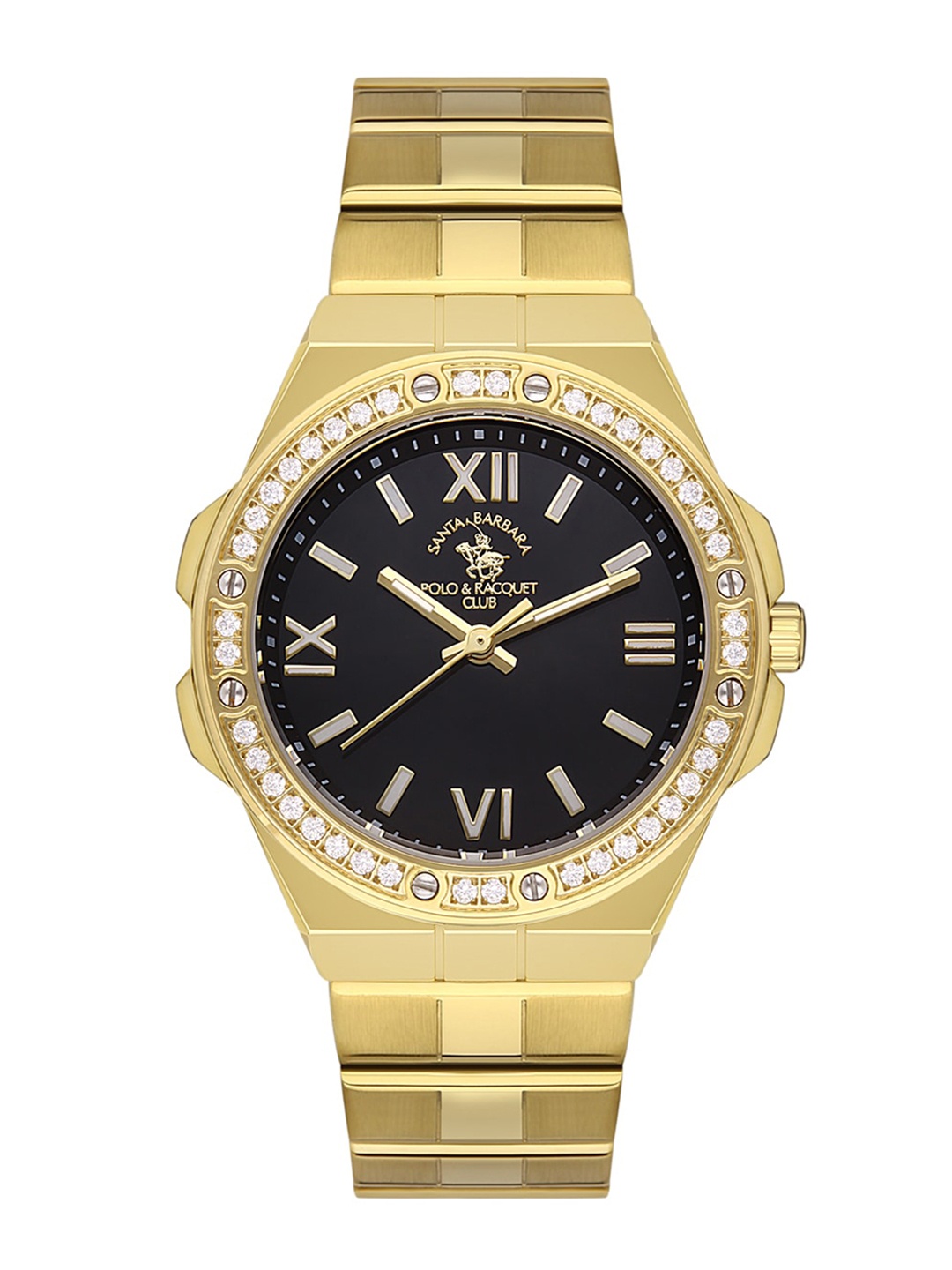 

SANTA BARBARA POLO & RACQUET CLUB Women Stainless Steel Bracelet Analogue Watch 10492, Gold
