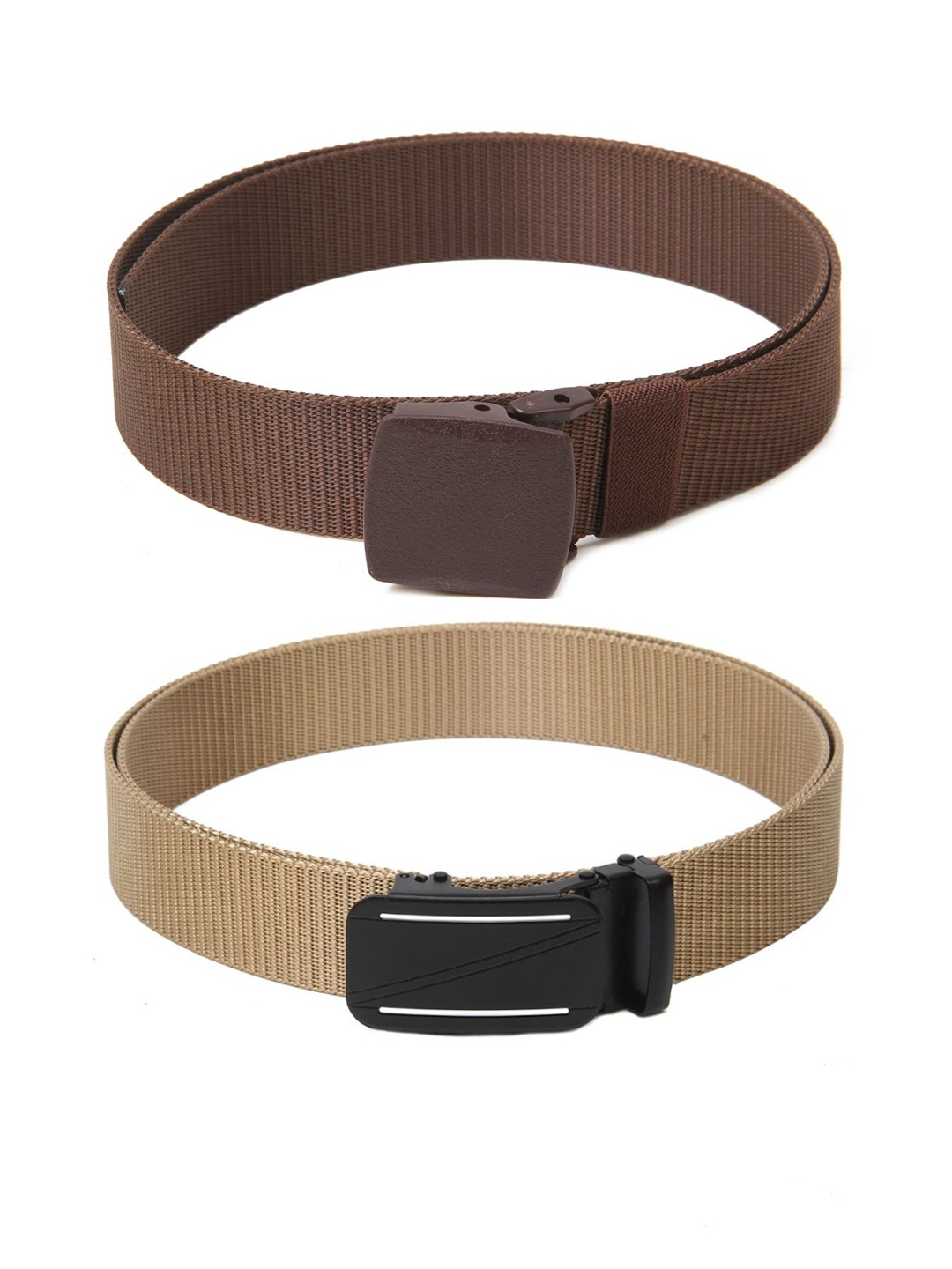 

Calvadoss Women Set of 2 Textured Belts, Brown