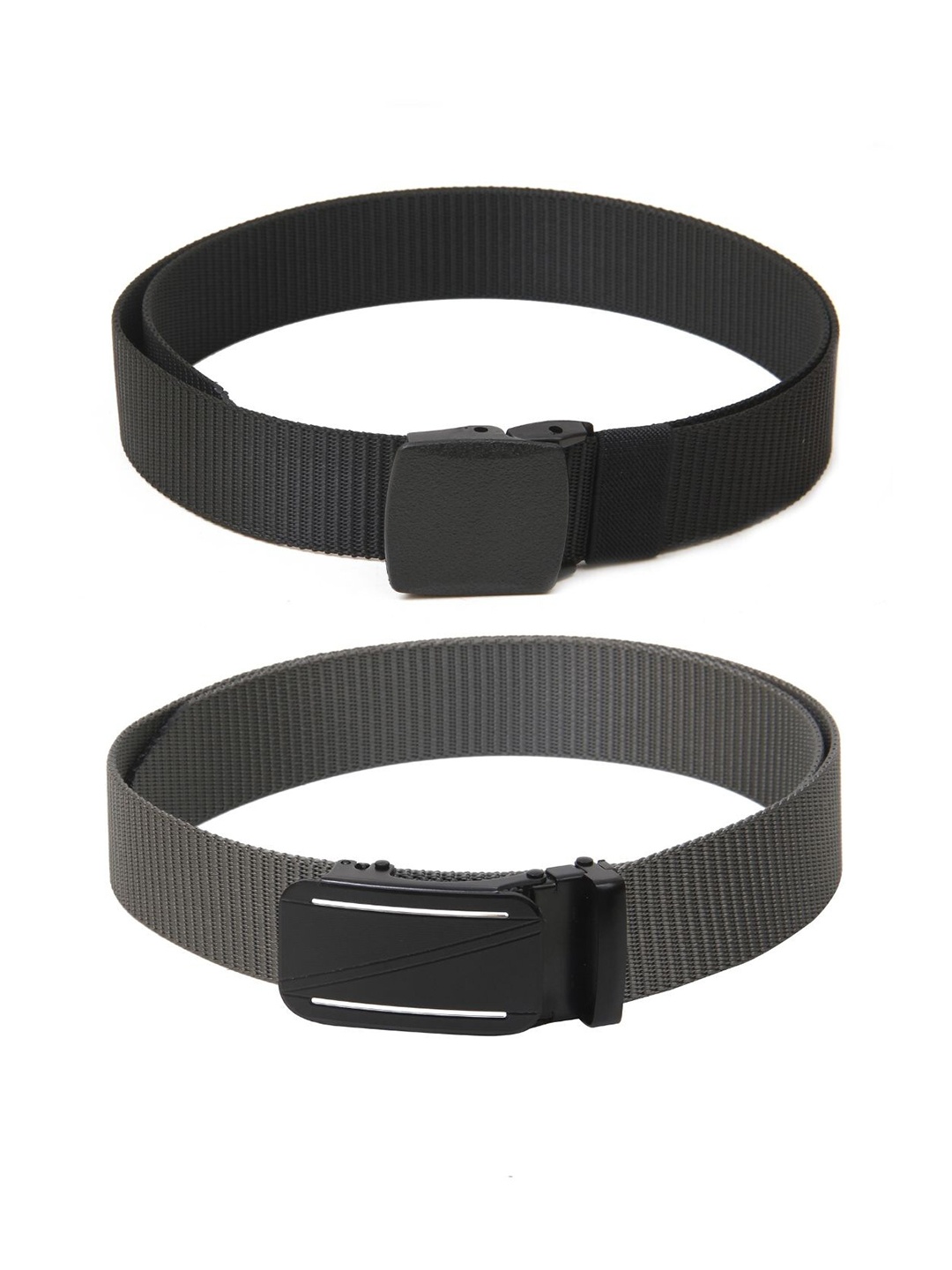 

Calvadoss Women Set Of 2 Textured Wide Belts, Black