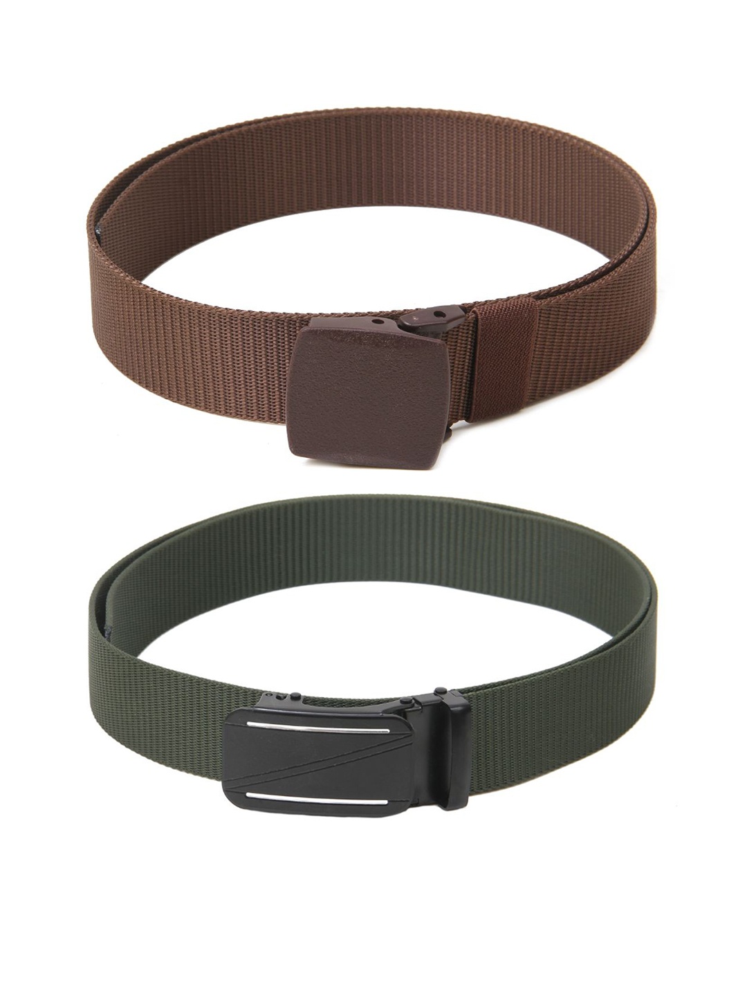

Calvadoss Women Set of 2 Textured Belts, Brown