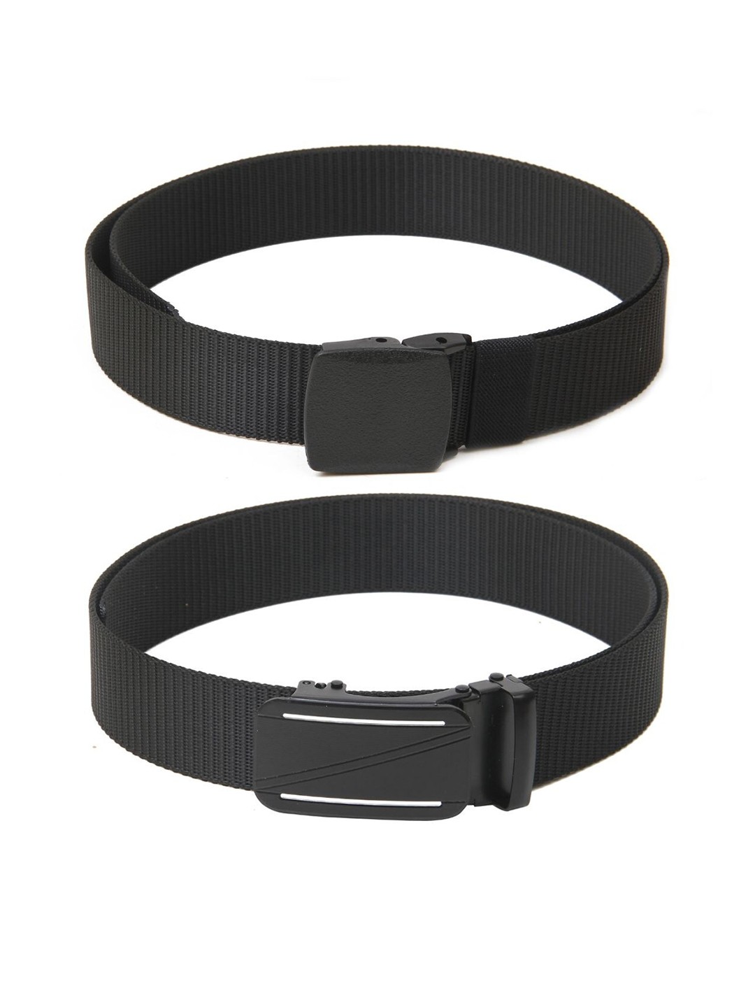 

Calvadoss Women Set Of 2 Textured Wide Belts, Black
