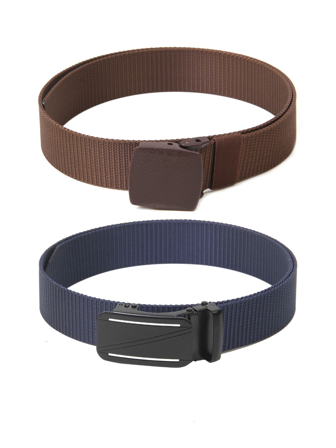 

Calvadoss Women Set Of 2 Textured Wide Belts, Brown