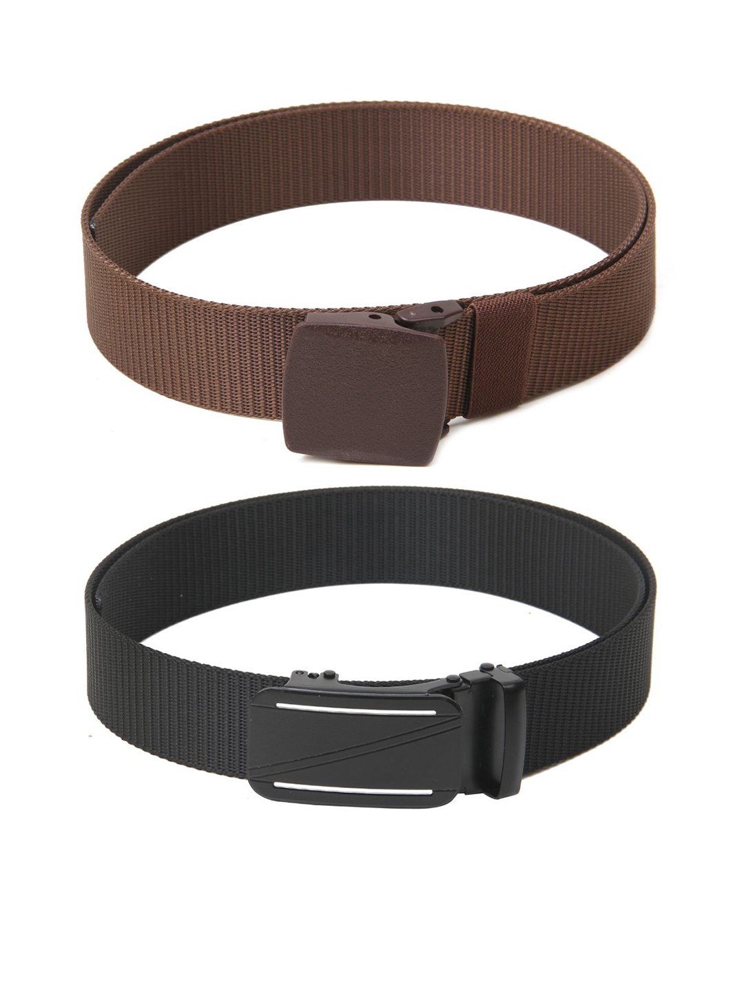 

Calvadoss Women Set Of 2 Textured Wide Belts, Brown