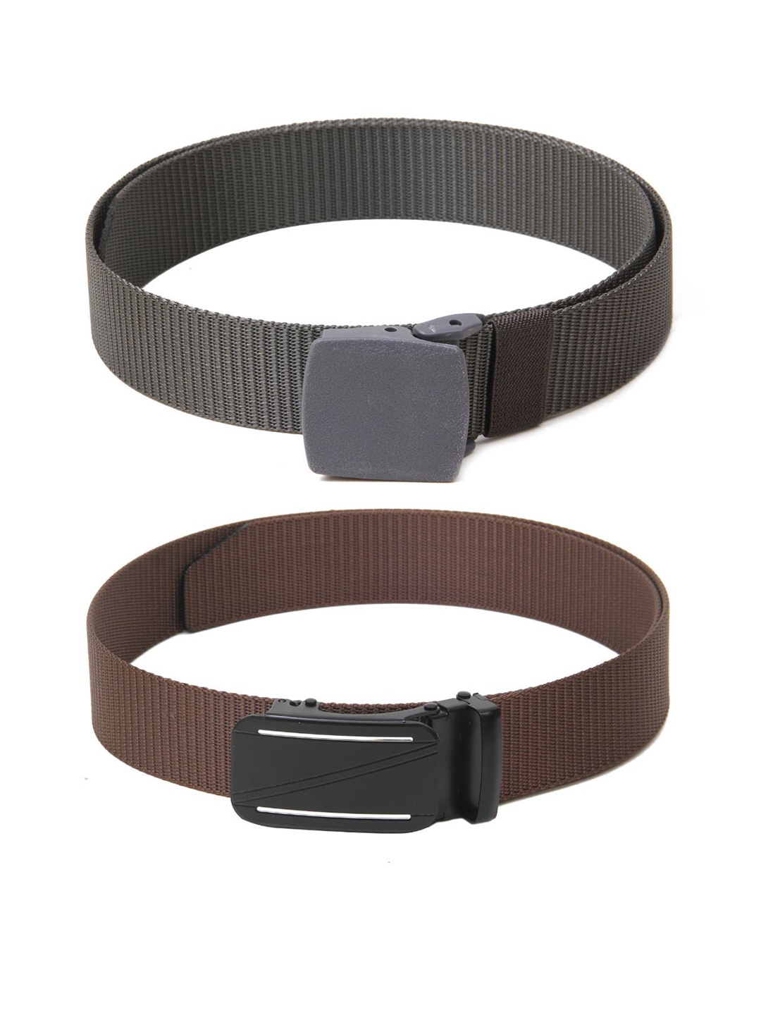 

Calvadoss Women Set Of 2 Textured Wide Belts, Grey