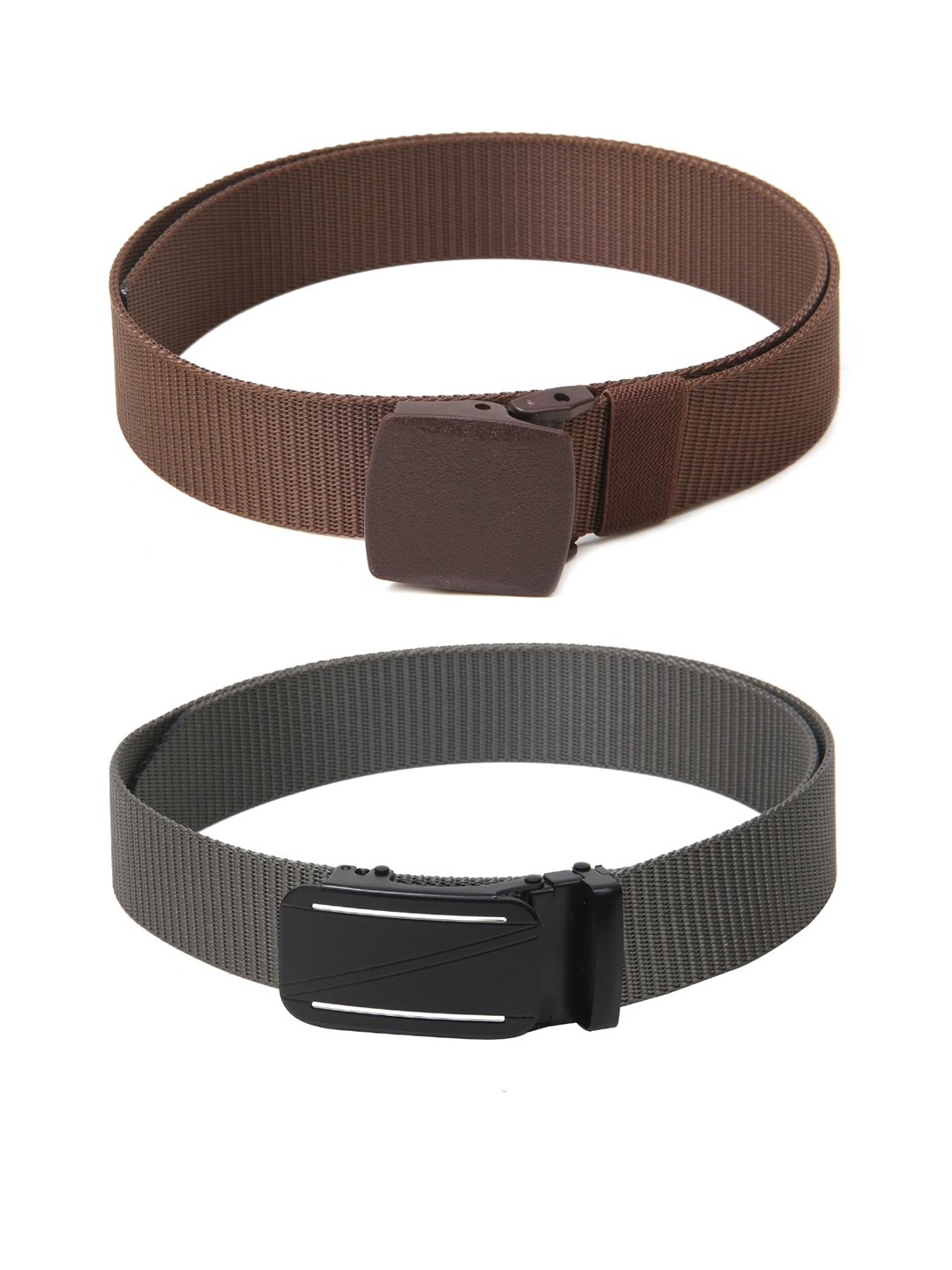 

Calvadoss Women Set Of 2 Textured Wide Belts, Brown