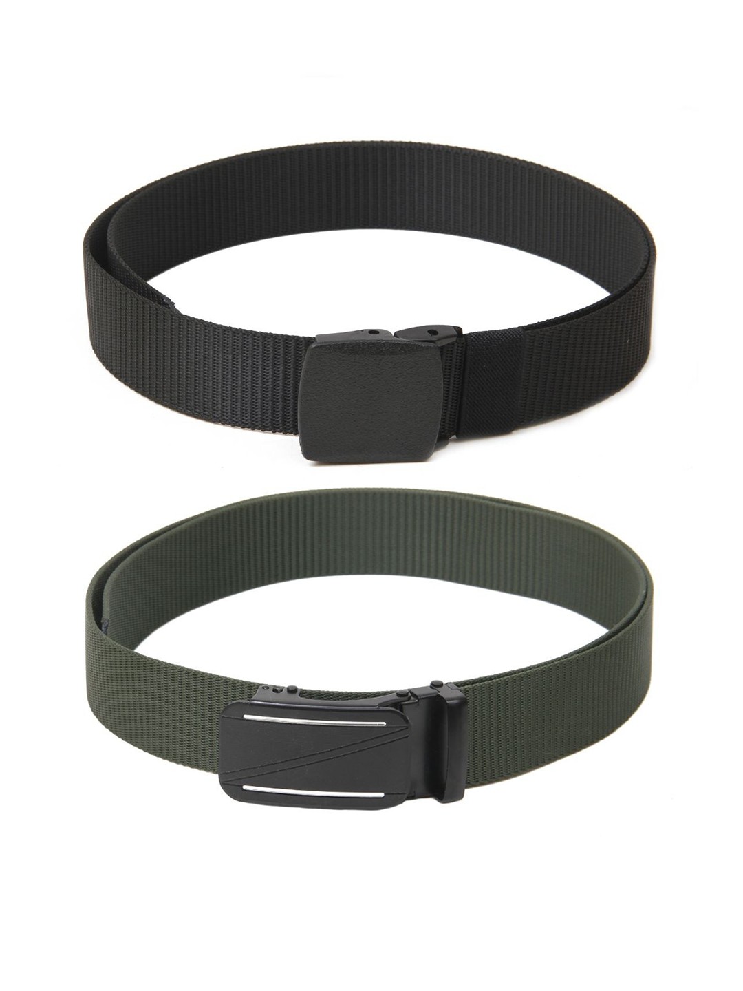 

Calvadoss Women Set of 2 Textured Belts, Black
