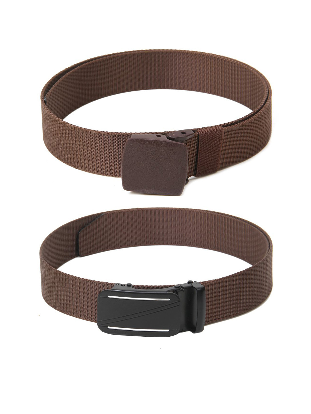 

Calvadoss Boys Set Of 2 Textured Wide Belts, Brown