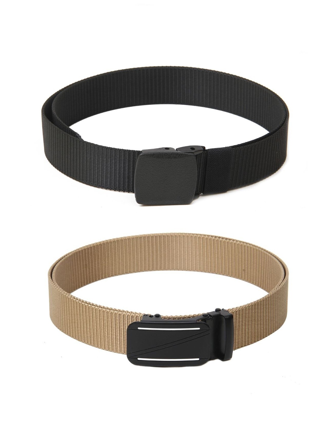 

Calvadoss Boys Set Of 2 Textured Wide Belts, Black