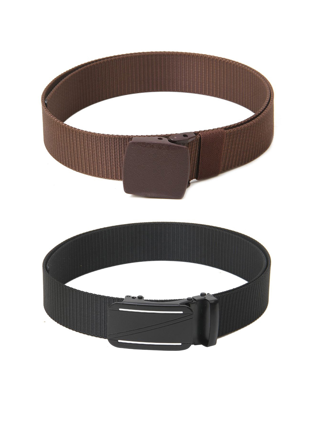 

Calvadoss Boys Set Of 2 Textured Wide Belts, Brown