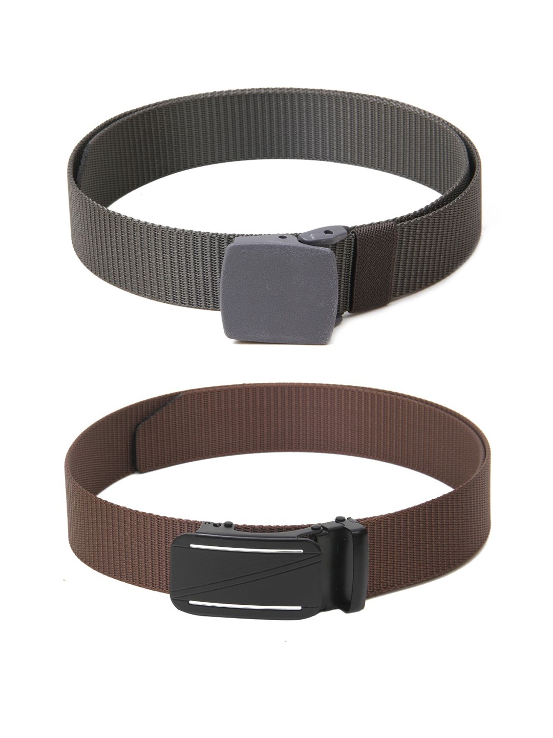 

Calvadoss Boys Set of 2 Textured Belts, Grey