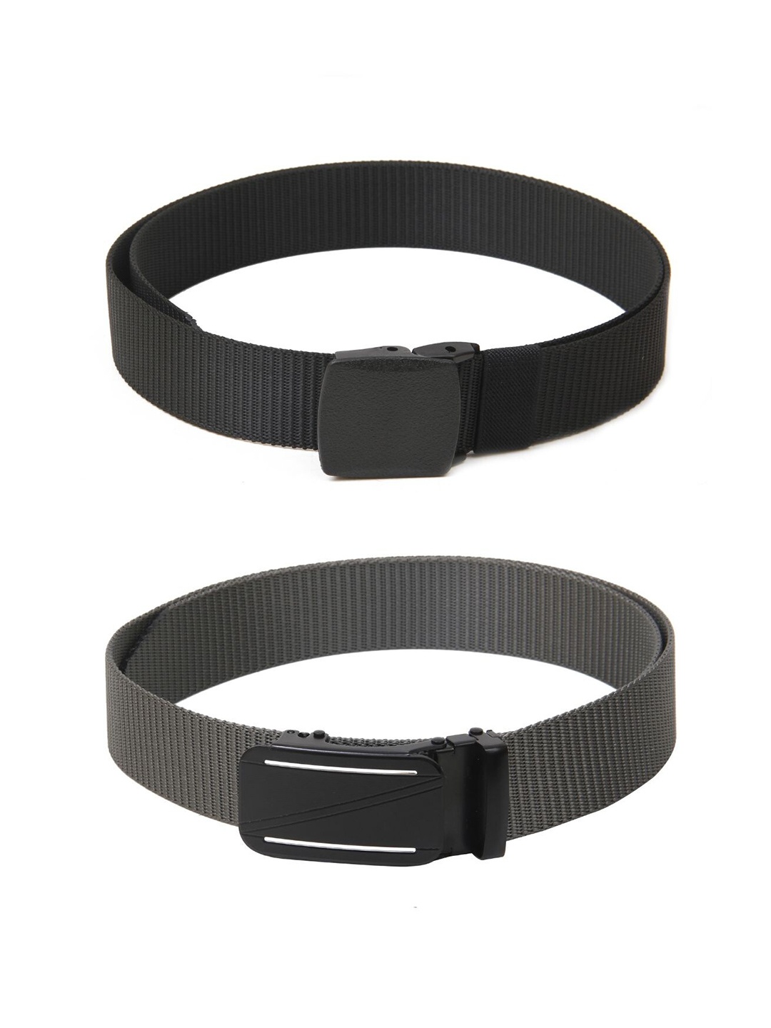 

Calvadoss Boys Set of 2 Textured Belts, Black