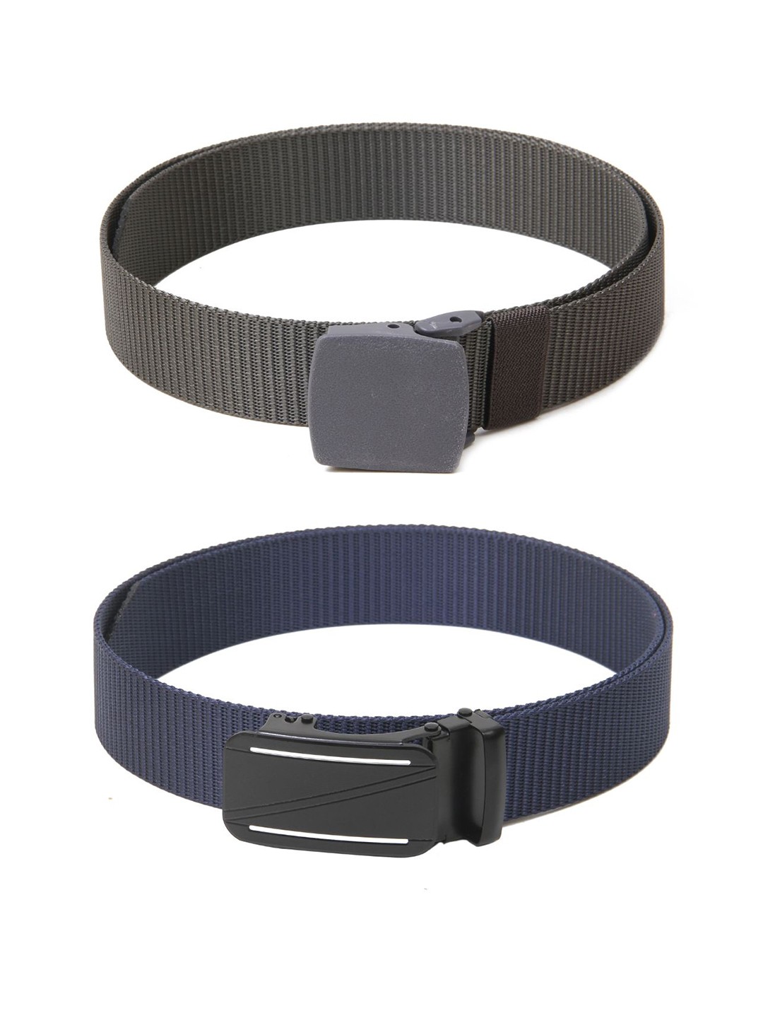 

Calvadoss Boys Set Of 2 Textured Canvas Belts, Grey