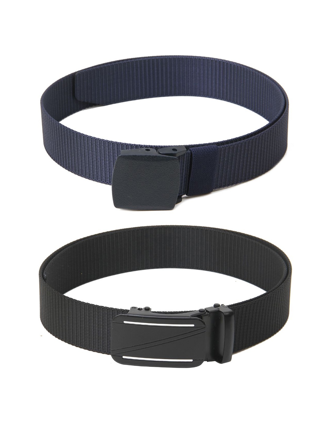 

Calvadoss Boys Set Of 2 Textured Wide Belts, Navy blue