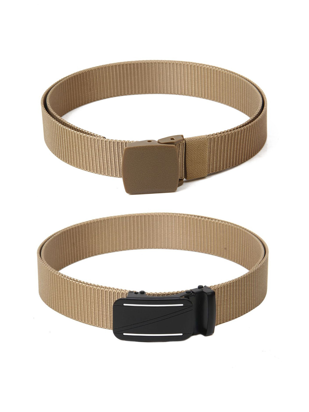 

Calvadoss Boys Set Of 2 Textured Belts, Beige