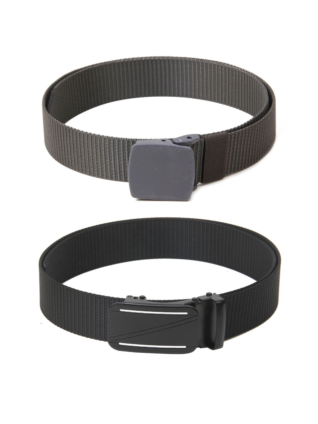 

Calvadoss Boys Set Of 2 Textured Wide Belts, Grey