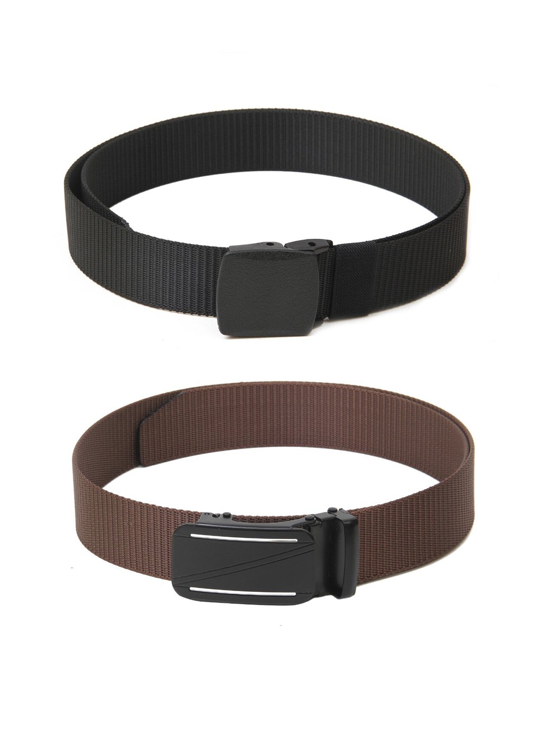 

Calvadoss Boys Set Of 2 Textured Wide Belt, Black