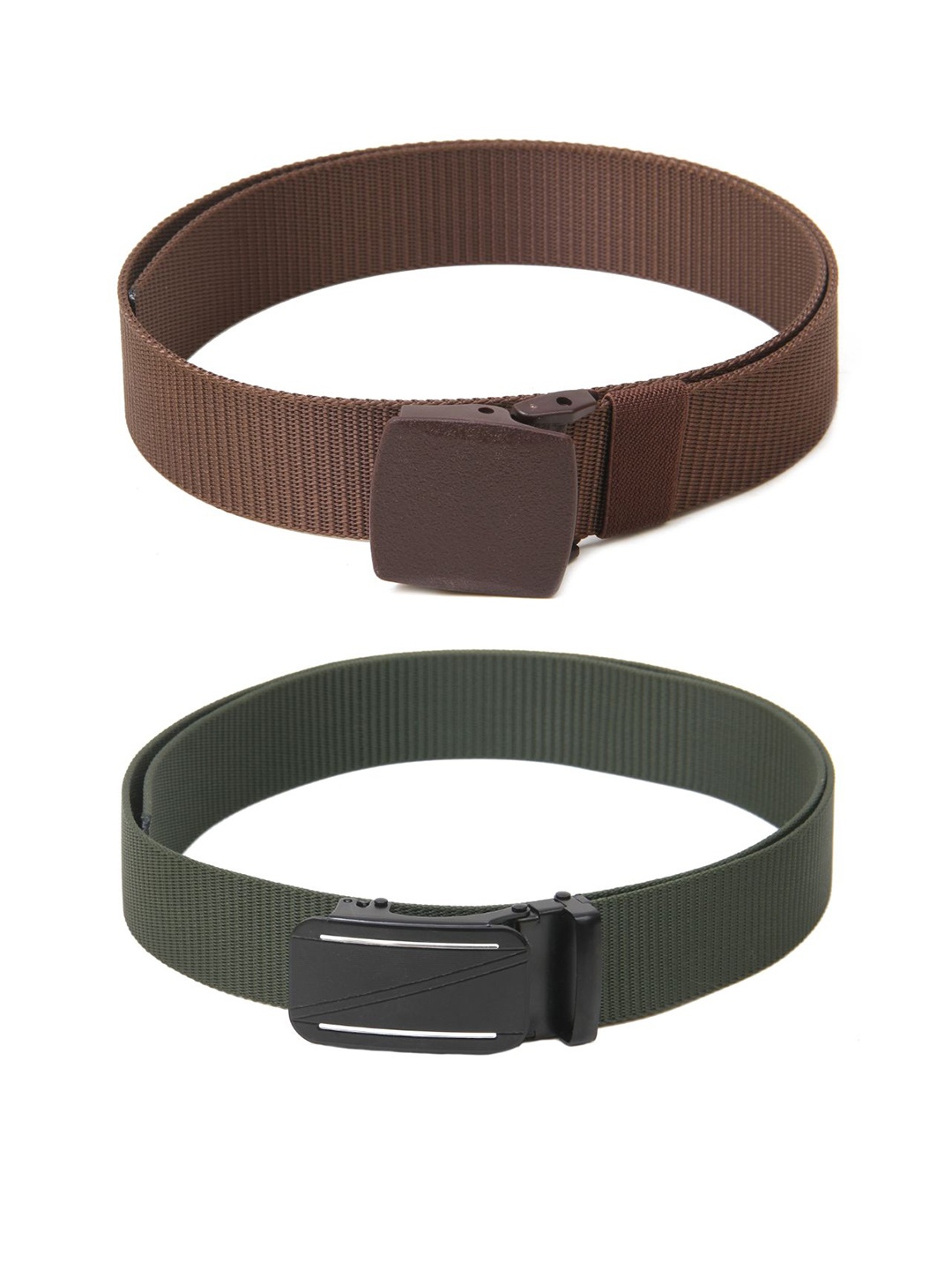 

Calvadoss Boys Set Of 2 Textured Canvas Belts, Brown