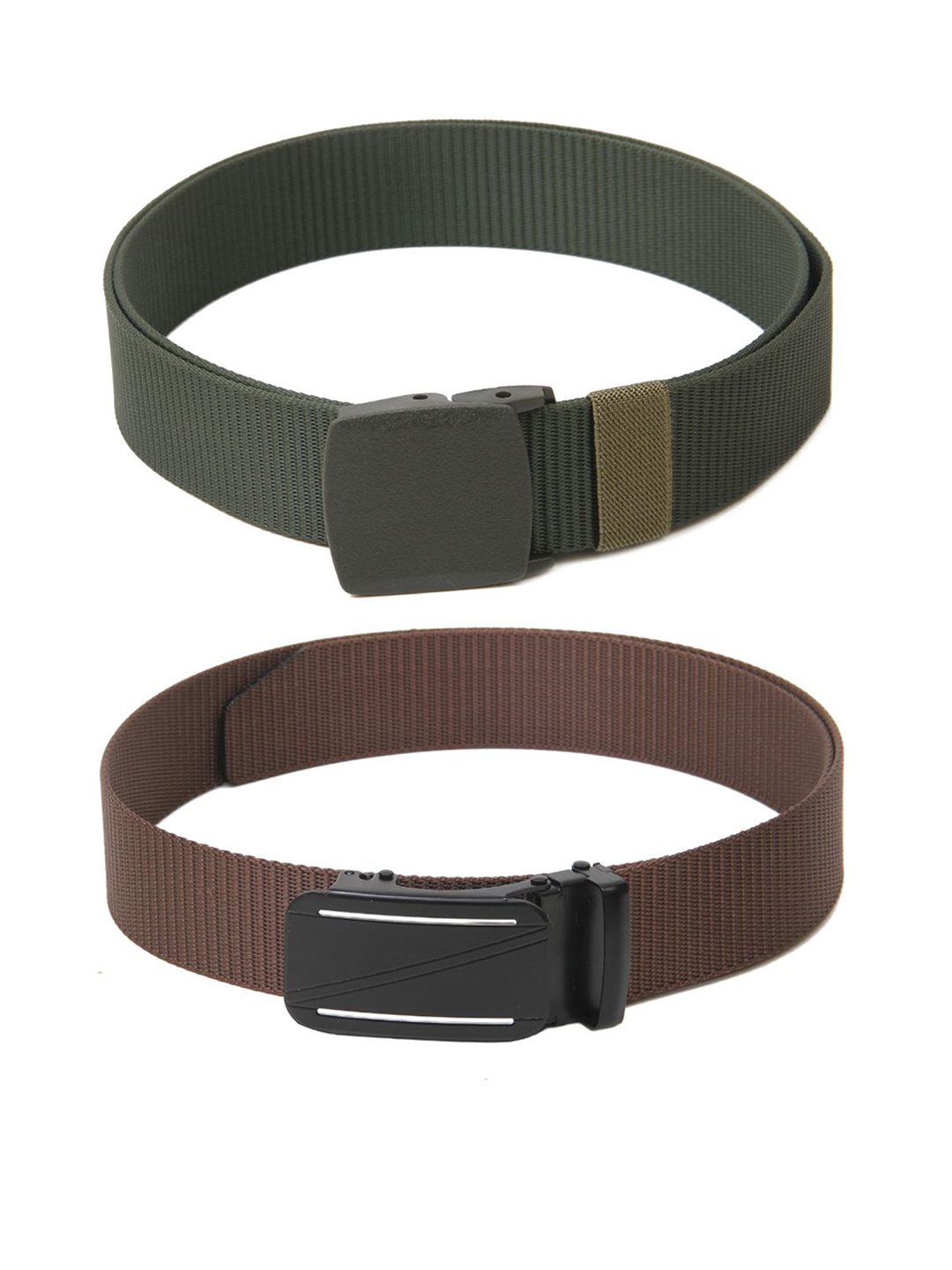 

Calvadoss Boys Set Of 2 Textured Wide Belt, Green
