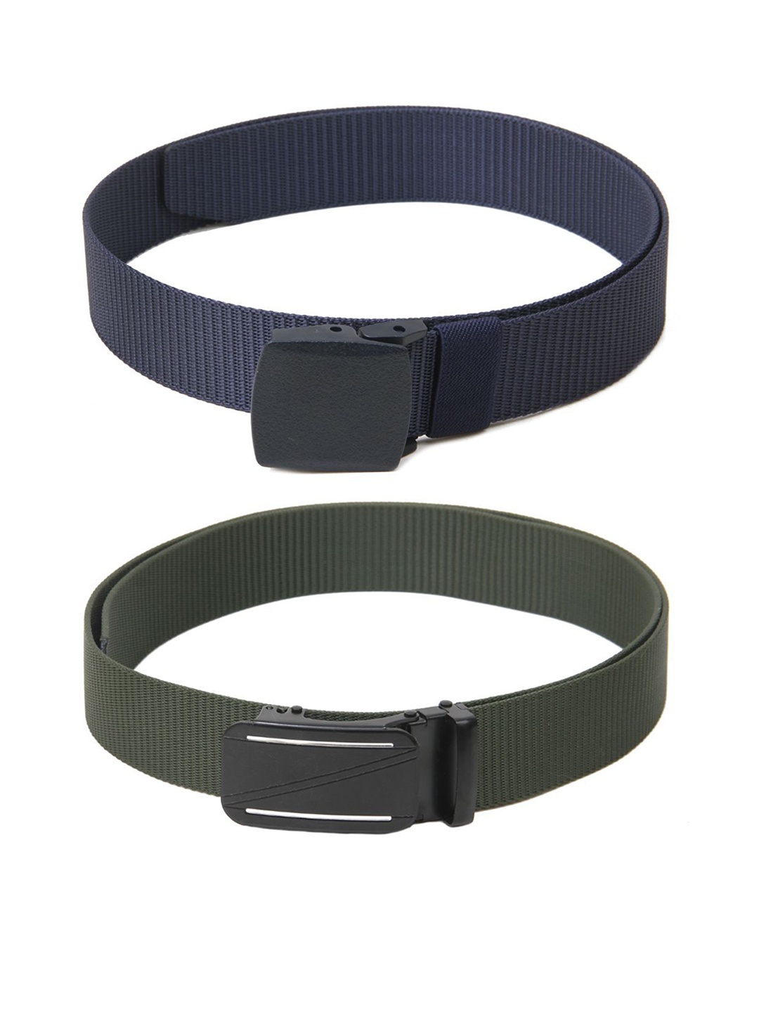 

Calvadoss Boys Set Of 2 Textured Canvas Belts, Navy blue