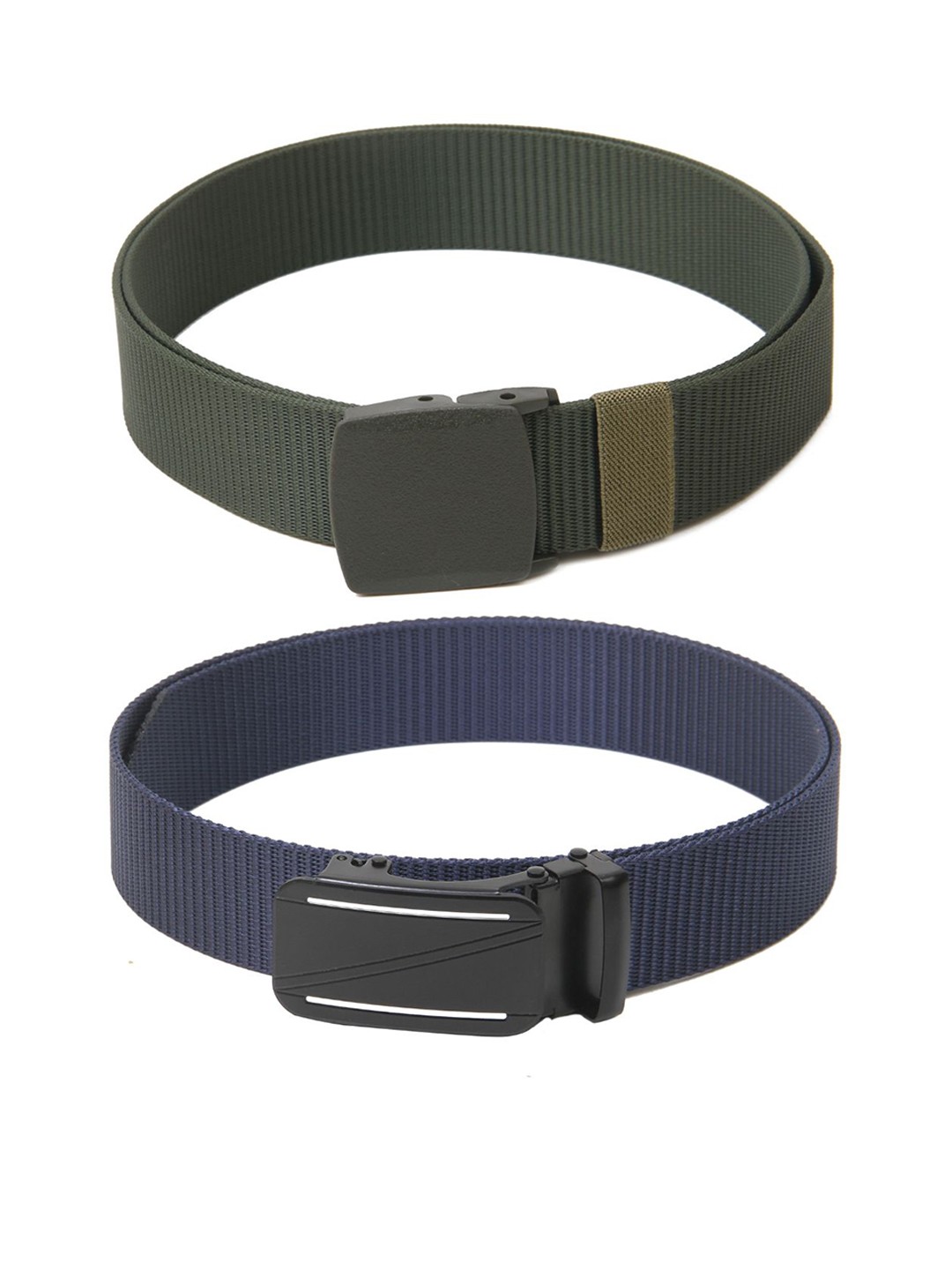 

Calvadoss Boys Set Of 2 Textured Belts, Green