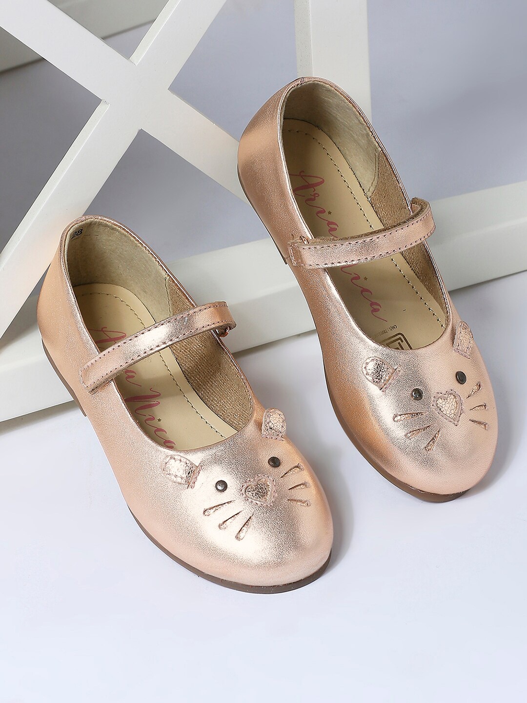 

Aria Nica Girls Embellished Ballerinas, Peach