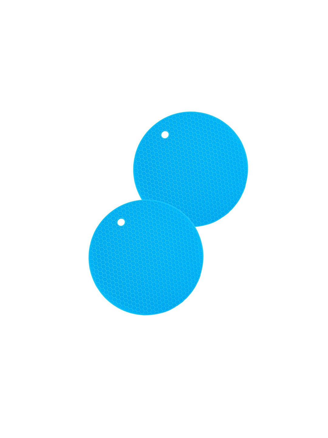 

P-Plus International Blue 2 Pcs Non-Slip Round Shaped Trivets