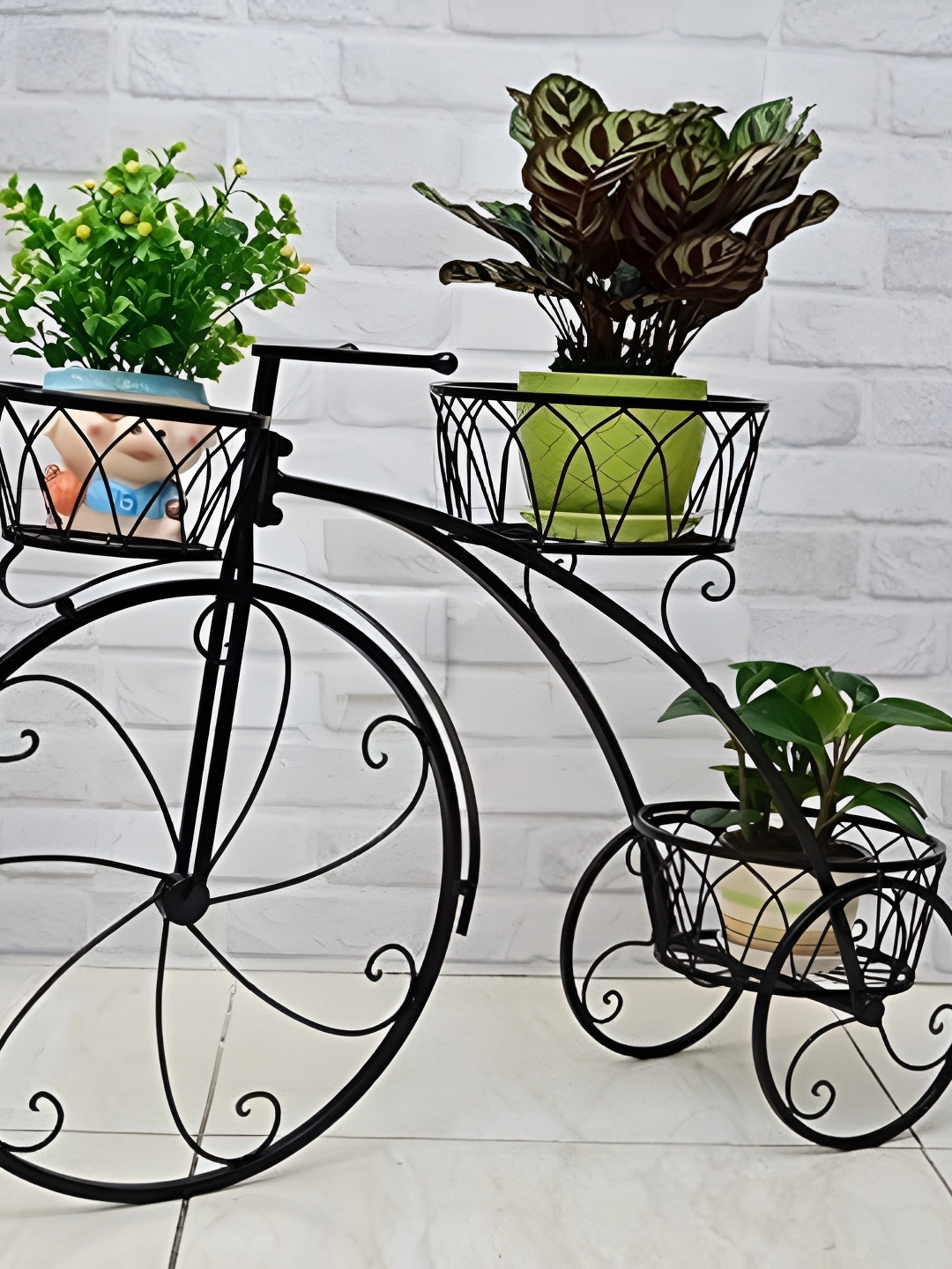 

ascent homes Black Metal Cycle Planter