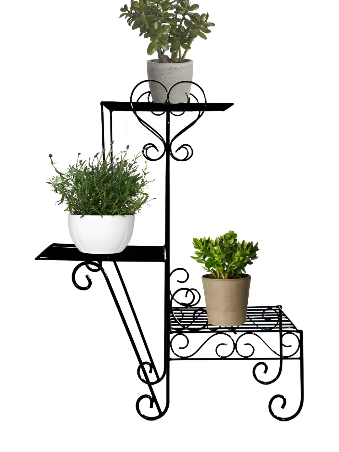 

ascent homes Black Stand Flower Planters