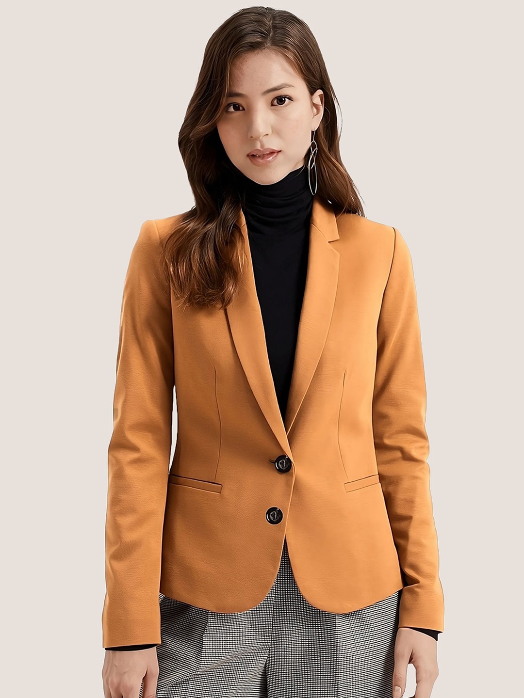 

BAESD Single-Breasted Casual Blazer, Yellow