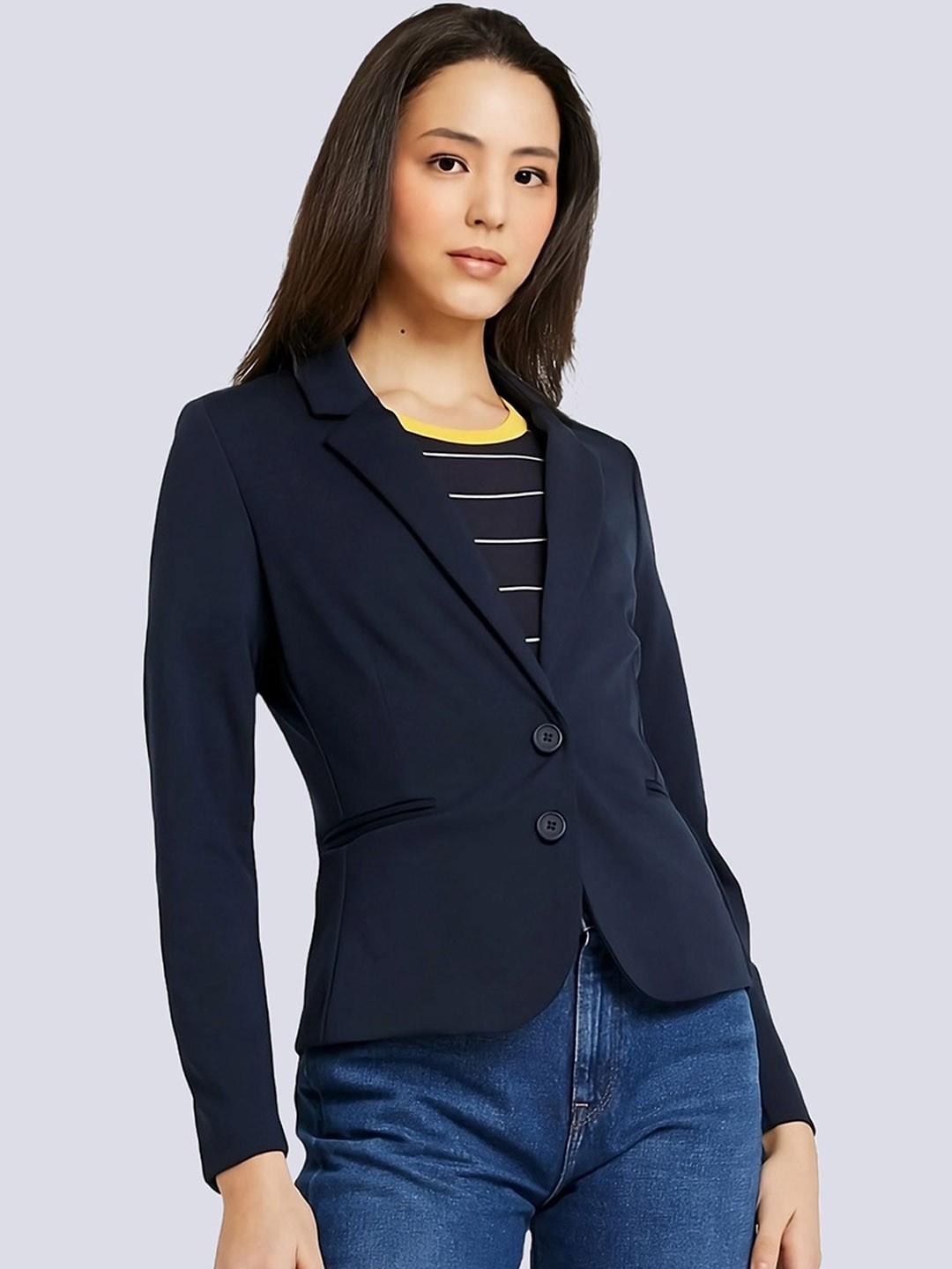 

BAESD Single-Breasted Casual Blazer, Navy blue
