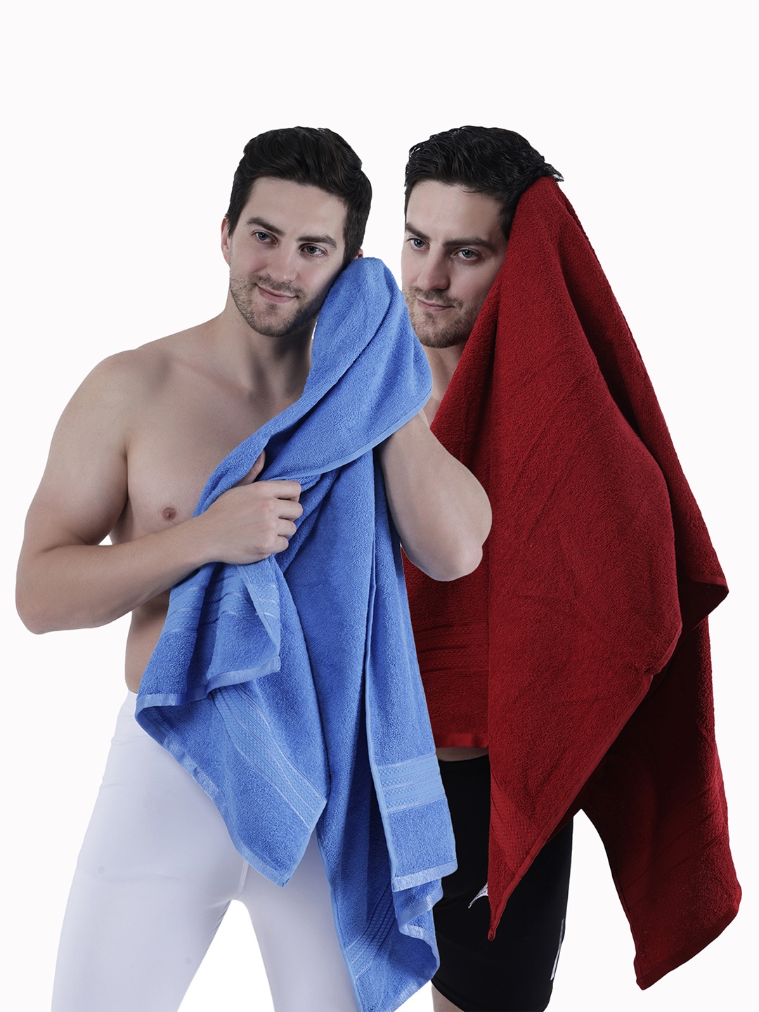 

Dollar Socks Red & Blue 2 Pieces Cotton 400 GSM Bath Towels