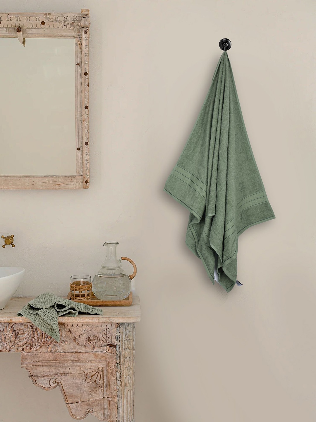 

Dollar Socks Blue & Green 2 Pieces Cotton 400 GSM Bath Towels