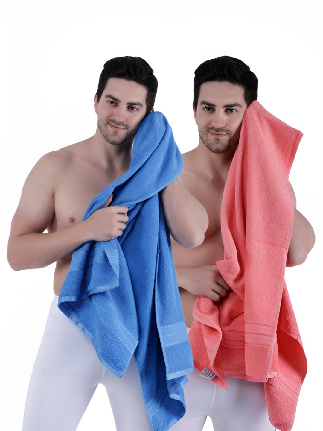 

Dollar Socks Pink & Blue 2 Pieces Cotton 400 GSM Bath Towels