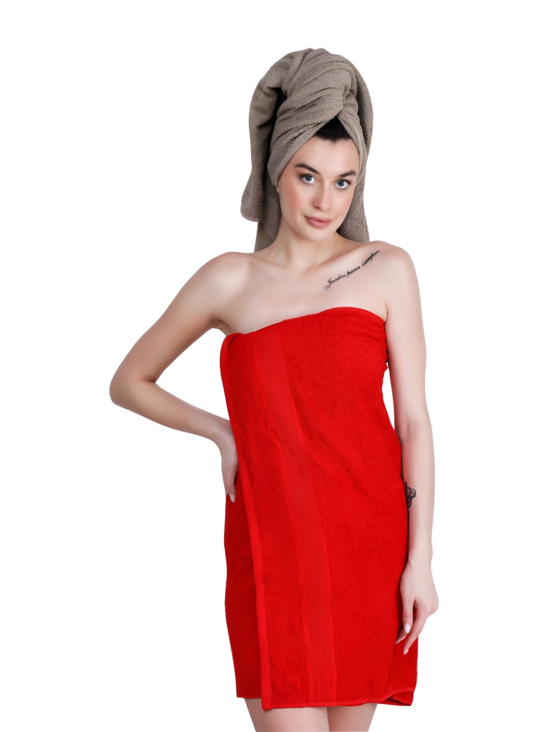 

Dollar Socks Red Cotton 600 GSM Bath Towel