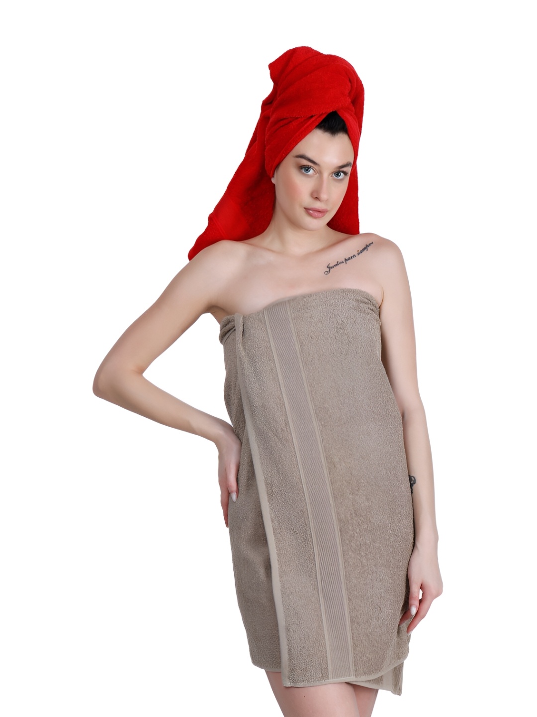 

Dollar Socks Brown Cotton 400 GSM Bath Towel