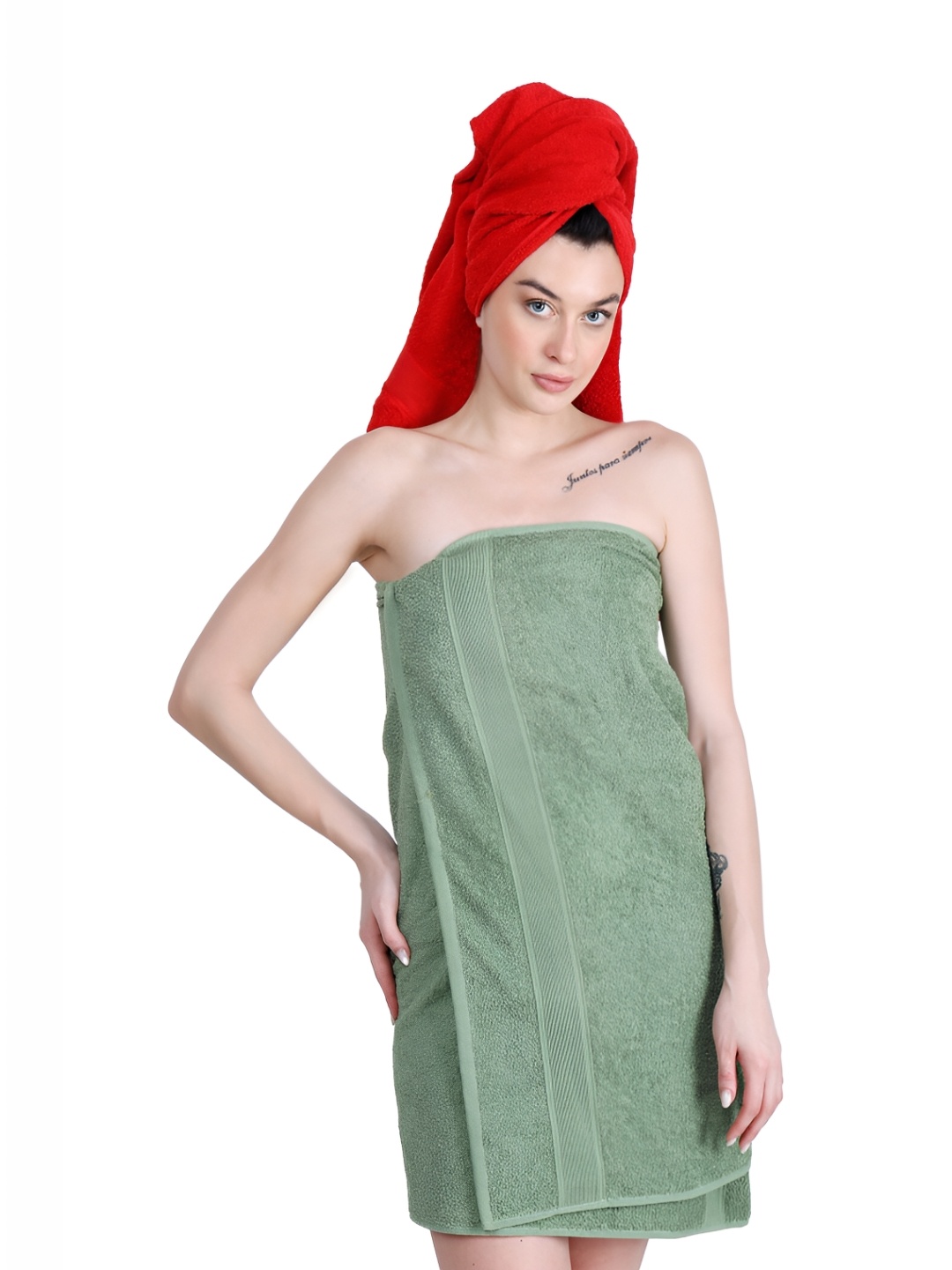 

Dollar Socks Green Cotton 600 GSM Bath Towel