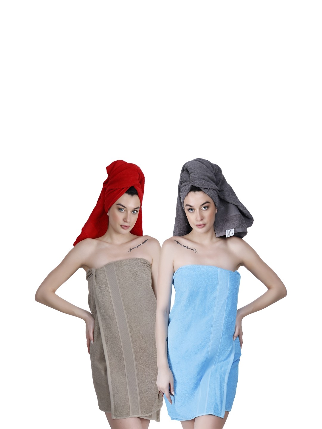 

Dollar Socks Grey & Blue 2 Pieces Cotton 600 GSM Bath Towel