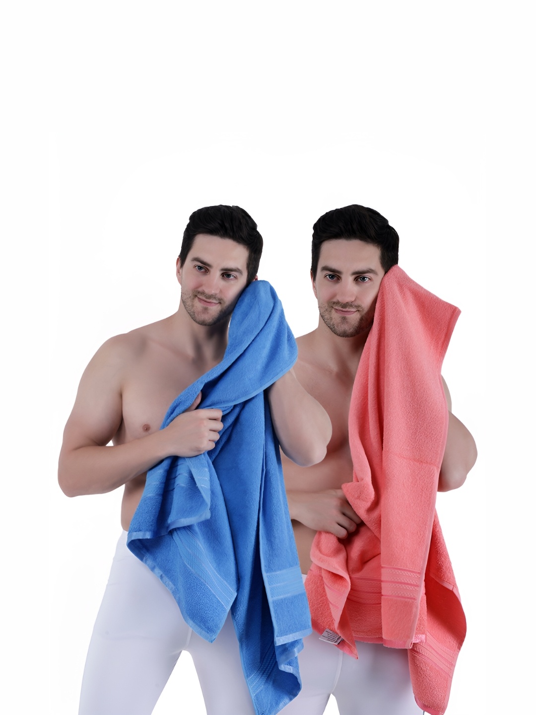 

Dollar Socks Blue & Pink 2 Pieces Cotton 600 GSM Bath Towels