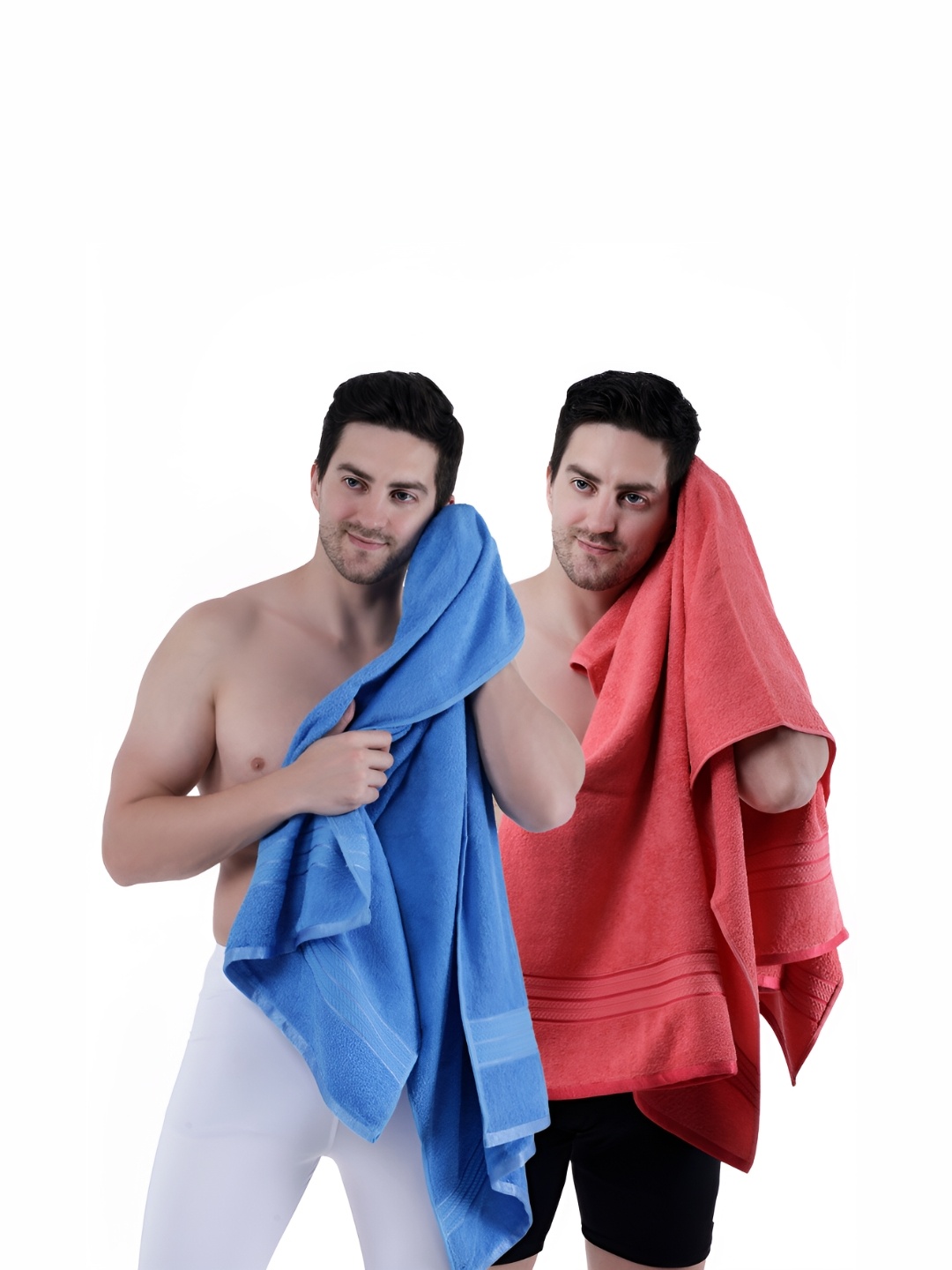 

Dollar Socks Blue & Pink 2 Pieces Cotton 600 GSM Bath Towel