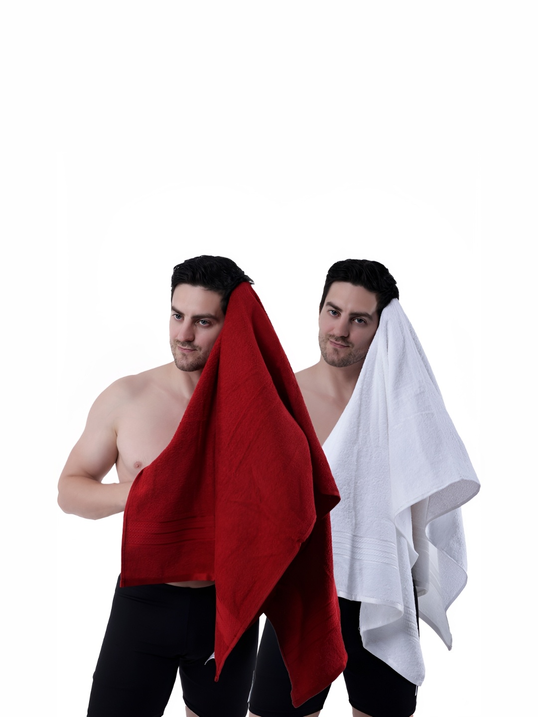 

Dollar Socks Red & White 2Pcs Cotton 600 GSM Bath Towels
