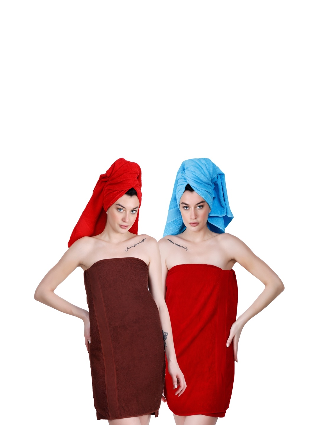 

Dollar Socks Red & Brown 2Pcs Cotton 600 GSM Bath Towels