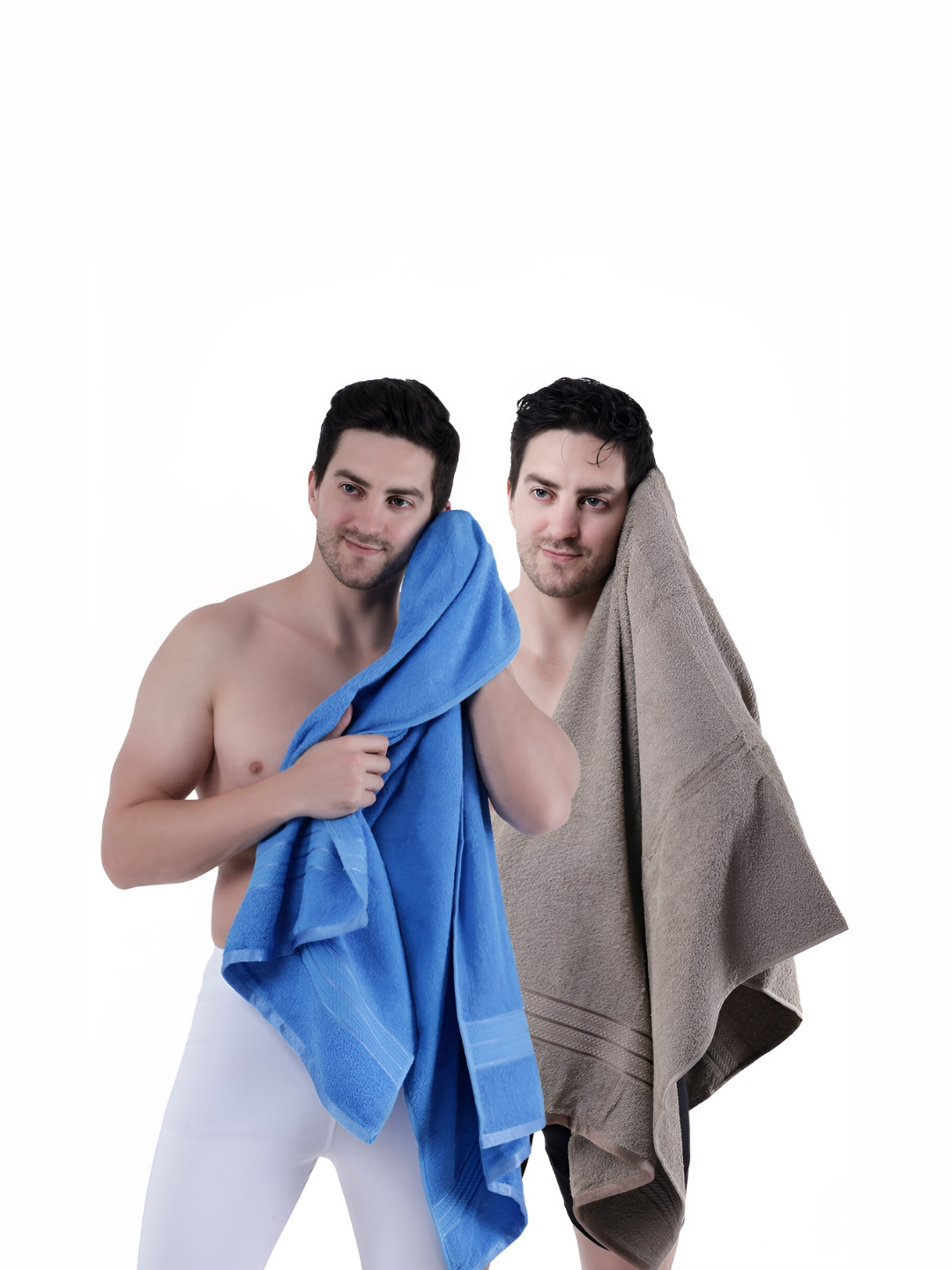 

Dollar Socks Grey & Blue 2 Pieces Cotton 600 GSM Bath Towel