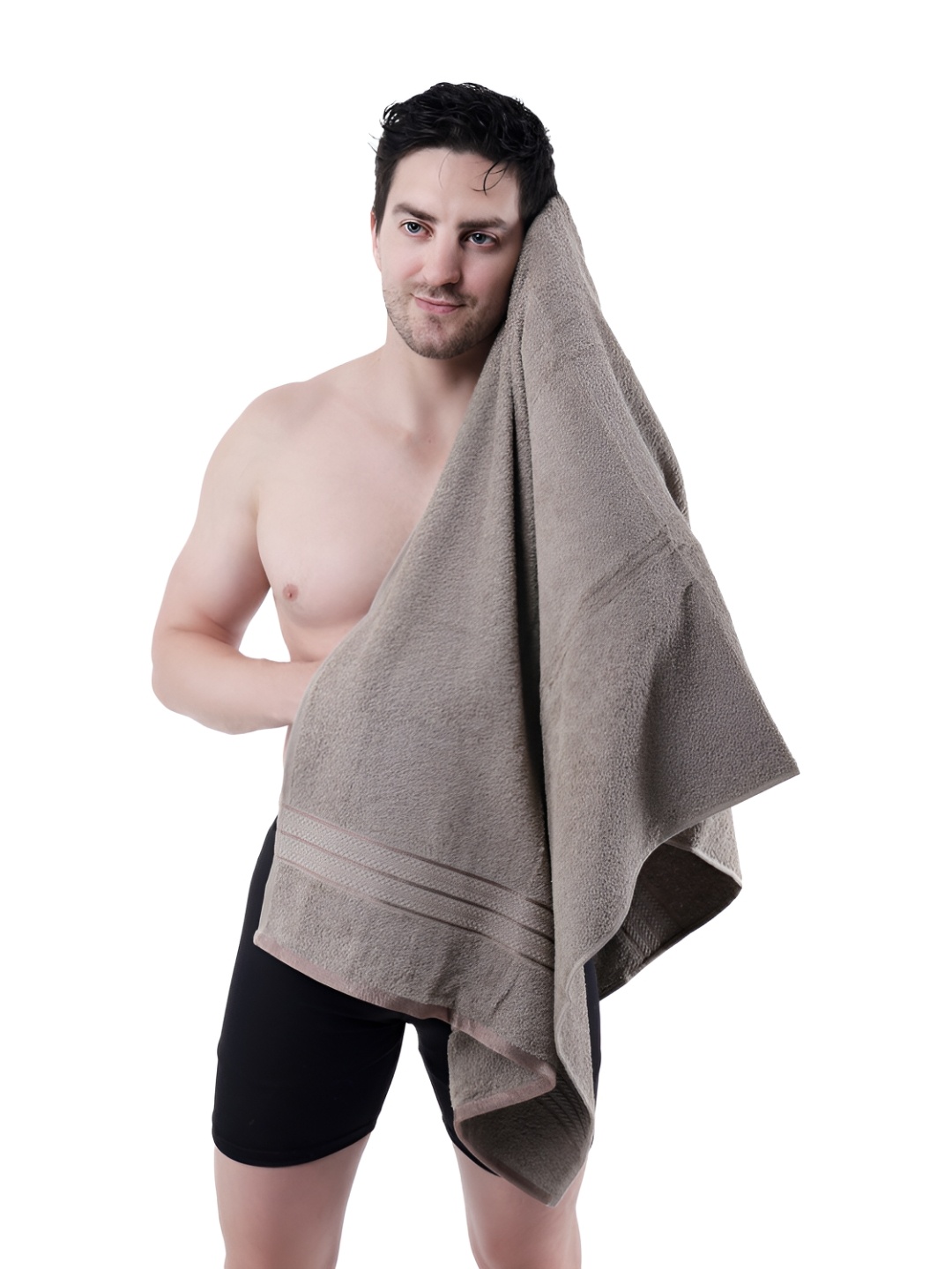 

Dollar Socks Brown Cotton 400 GSM Bath Towel