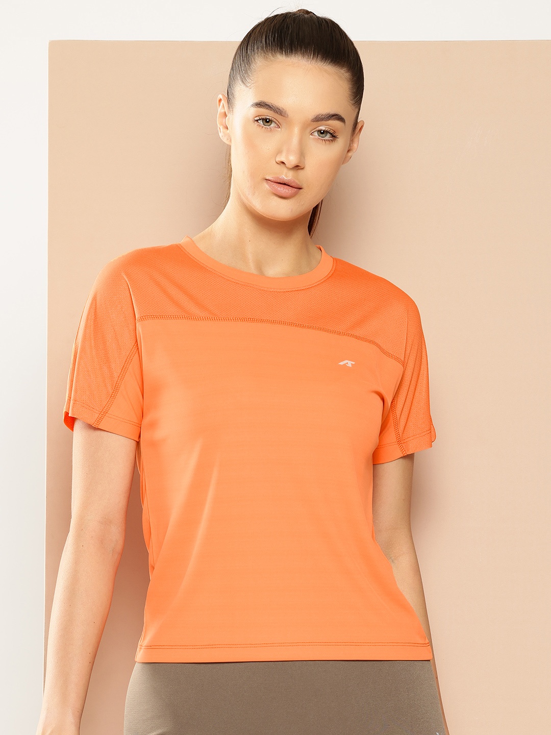 

Alcis Dry Tech Slim Fit Running Sports T-shirt, Orange