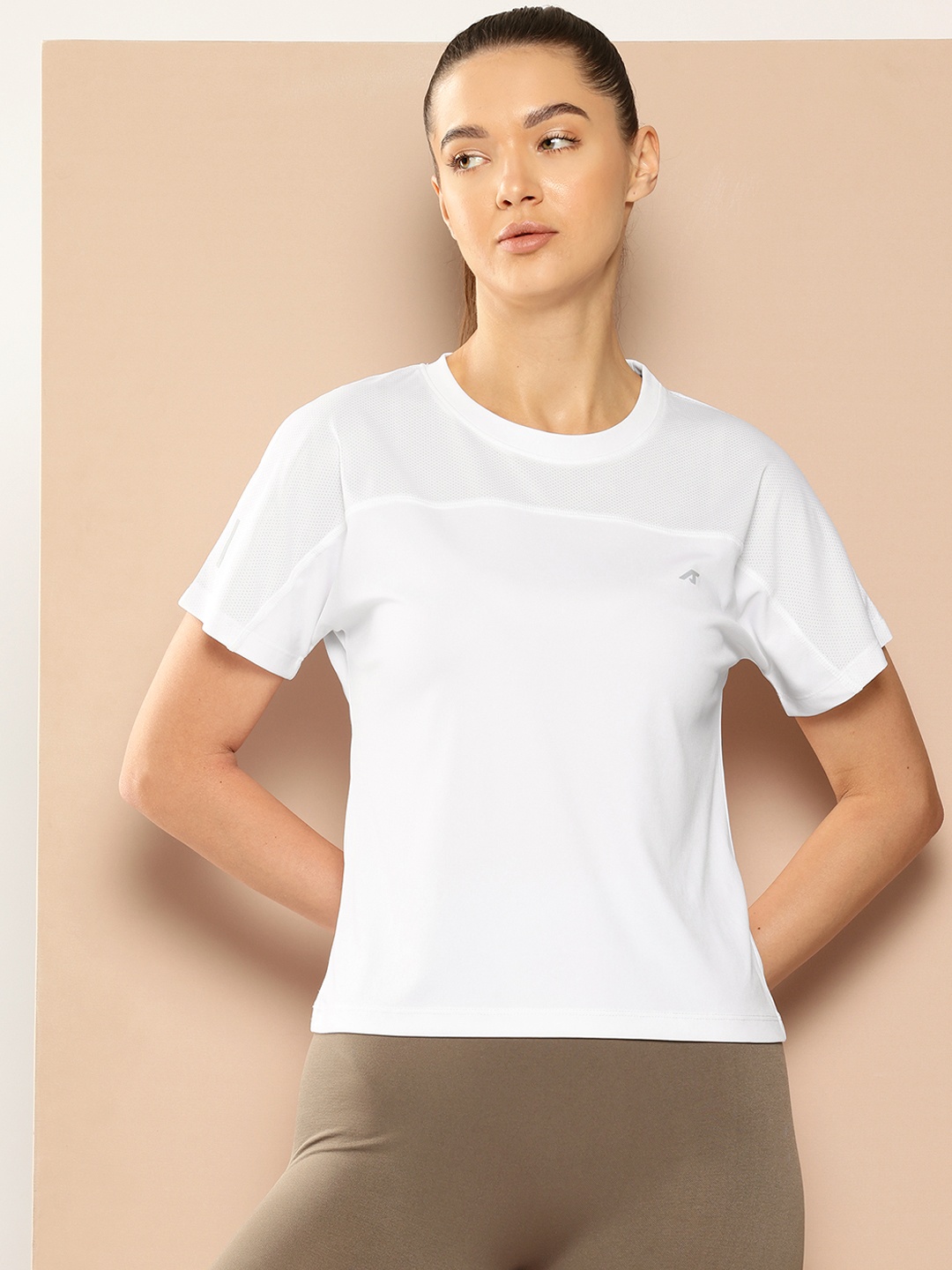 

Alcis Dry Tech Slim Fit Running Sports T-shirt, White