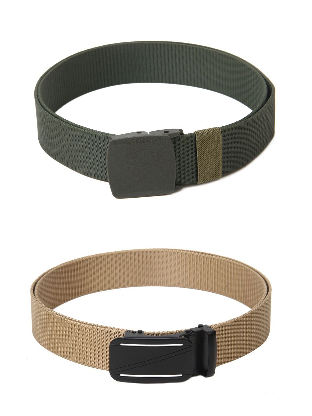 

Calvadoss Girls Set of 2 Textured Belts, Green