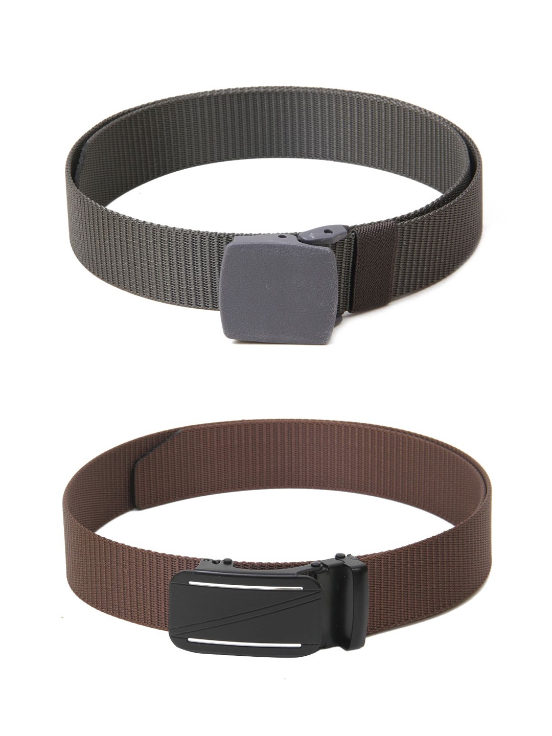 

Calvadoss Girls Set of 2 Textured Belts, Grey